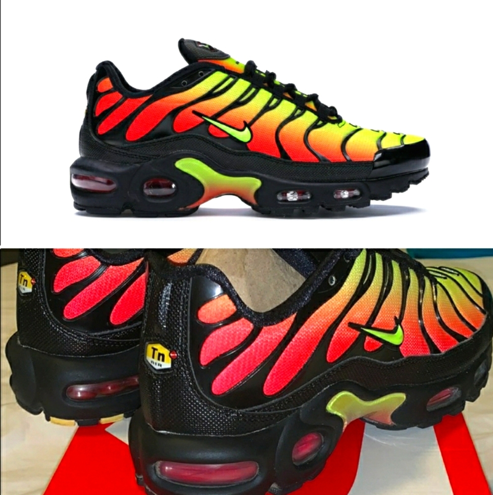 Nike air Max plus tn se black Volt solar red